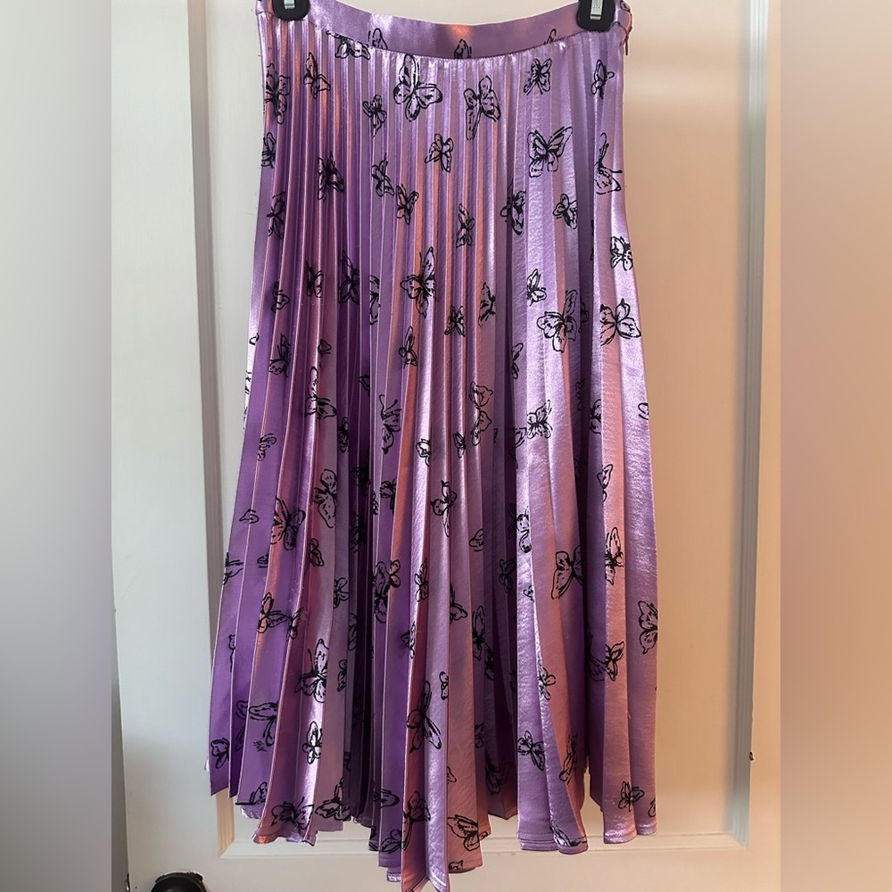 Elegant Lavender Butterfly A-Line Skirt designer